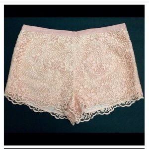 PINK EMBELLISHED SHORTS